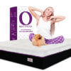 O Mattress king size girl with dog sitting on mattress