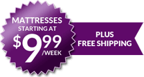 Mattresses Starting at $9.99 a week plus free shipping - purple ribbon