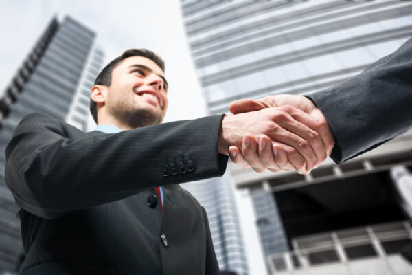 Business people shaking hands