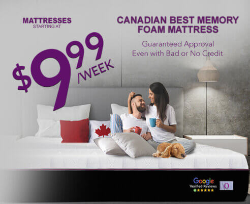 Canadian Best Memory Foam Matress Banner - $9.99 a week